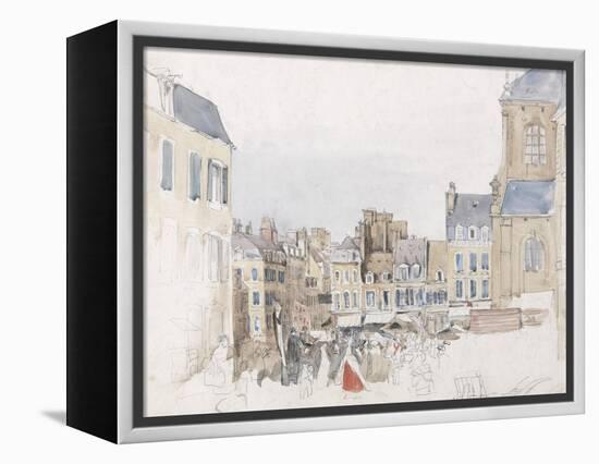 A French Market Place, C.1829-David Cox-Framed Premier Image Canvas
