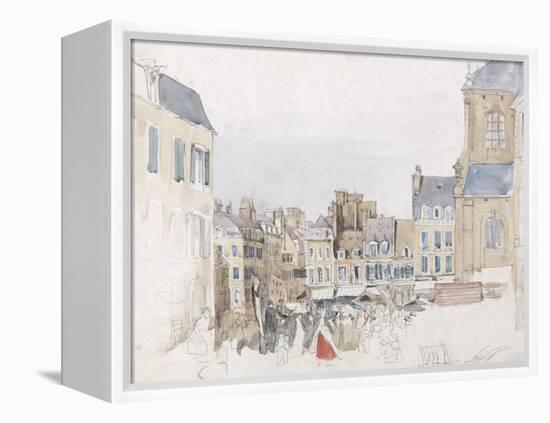 A French Market Place, C.1829-David Cox-Framed Premier Image Canvas