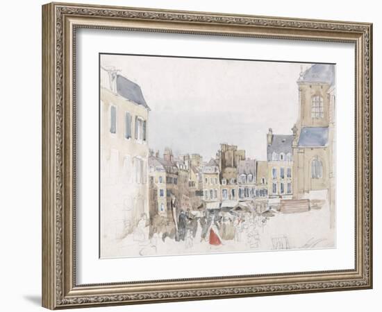 A French Market Place, C.1829-David Cox-Framed Giclee Print