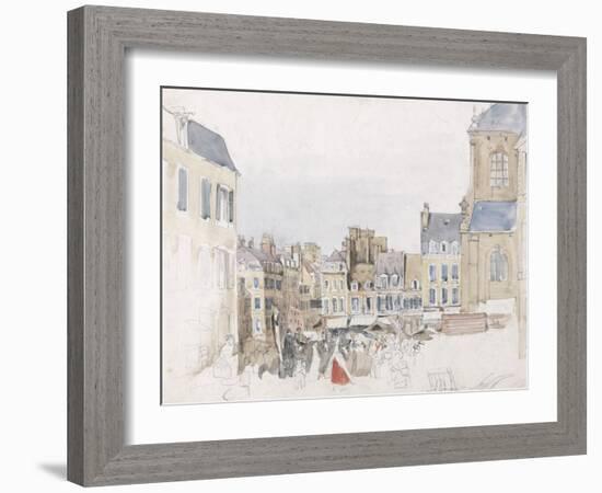 A French Market Place, C.1829-David Cox-Framed Giclee Print