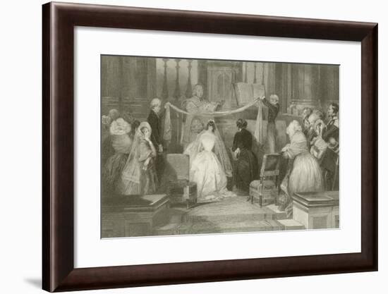 A French Marriage at St Roch-Eugene-Louis Lami-Framed Giclee Print