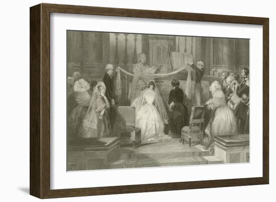 A French Marriage at St Roch-Eugene-Louis Lami-Framed Giclee Print