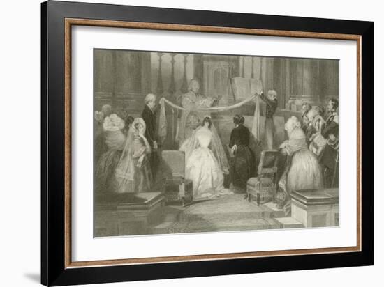 A French Marriage at St Roch-Eugene-Louis Lami-Framed Giclee Print