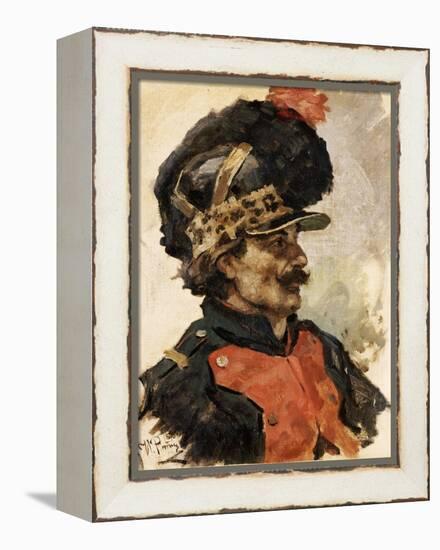 A French Soldier, 1876-Ilya Efimovich Repin-Framed Premier Image Canvas