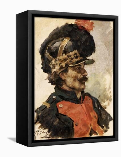 A French Soldier, 1876-Ilya Efimovich Repin-Framed Premier Image Canvas