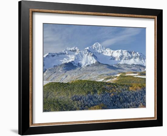 A Fresh Blanket of Snow on Mount Wilson Signifies a Change of Seasons in the Rocky Mountains.-Howard Newcomb-Framed Photographic Print