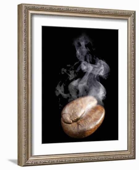 A Freshly Roasted Coffee Bean with Steam-Shawn Hempel-Framed Photographic Print