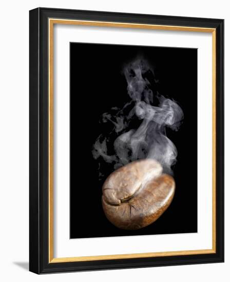 A Freshly Roasted Coffee Bean with Steam-Shawn Hempel-Framed Photographic Print