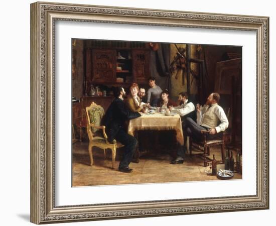 A Friend's Lunch, 1885-Fernand Cormon-Framed Giclee Print