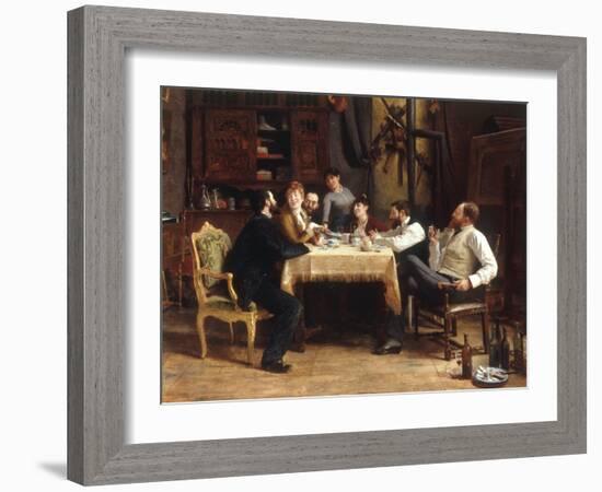 A Friend's Lunch, 1885-Fernand Cormon-Framed Giclee Print