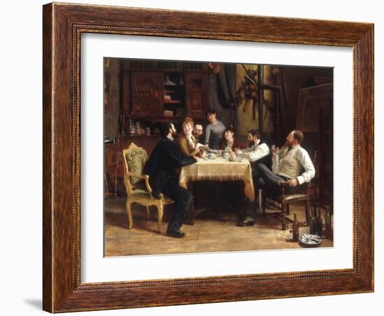 A Friend's Lunch, 1885-Fernand Cormon-Framed Giclee Print