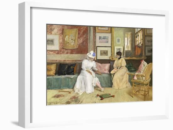 A Friendly Call, 1895-William Merritt Chase-Framed Premium Giclee Print