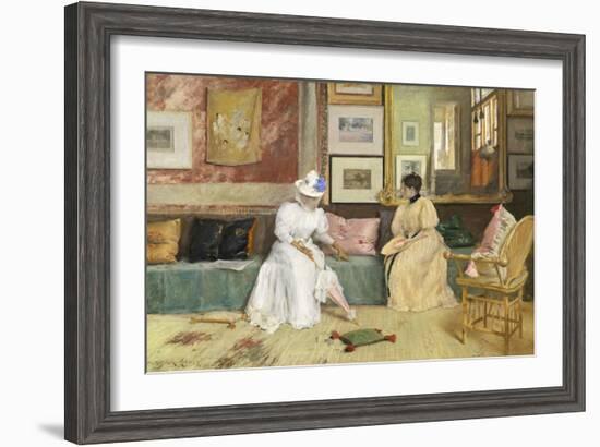 A Friendly Call, 1895-William Merritt Chase-Framed Giclee Print