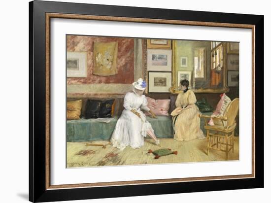 A Friendly Call, 1895-William Merritt Chase-Framed Giclee Print