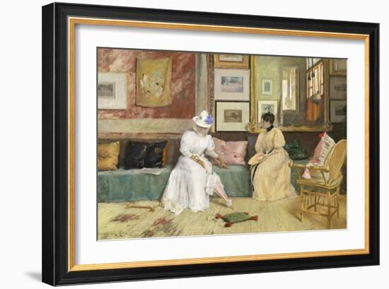 A Friendly Call, 1895-William Merritt Chase-Framed Giclee Print