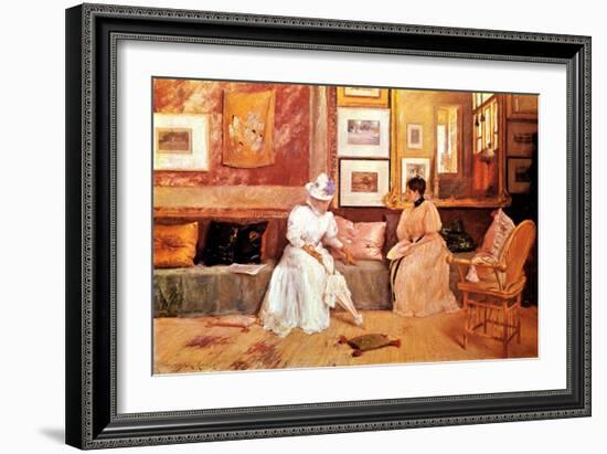 A Friendly Call, 1895-William Merritt Chase-Framed Giclee Print