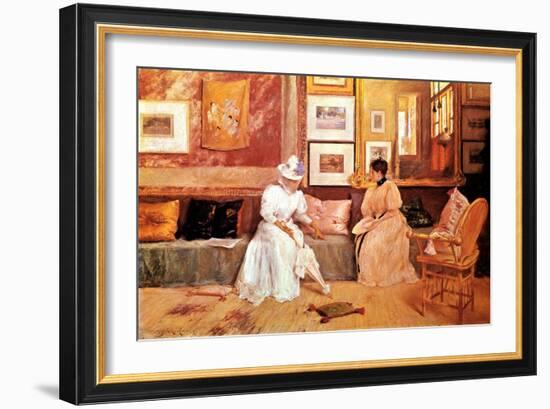 A Friendly Call, 1895-William Merritt Chase-Framed Giclee Print