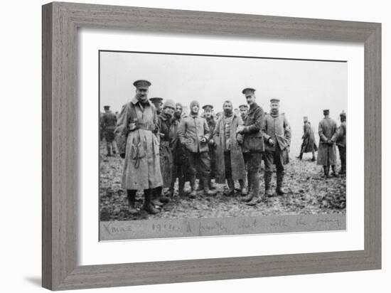 'A Friendly Chat with the Enemy', the Christmas Day Truce of 1914-English Photographer-Framed Photographic Print