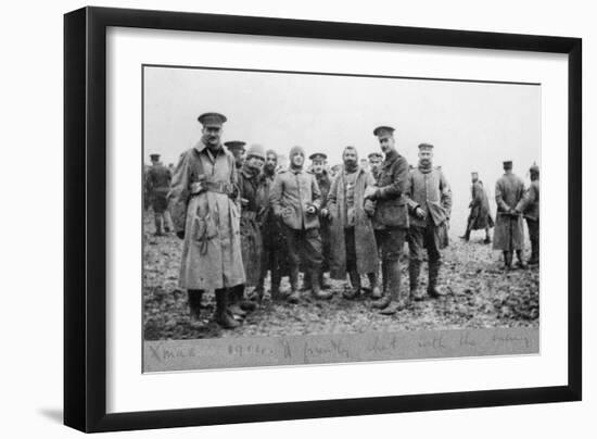 'A Friendly Chat with the Enemy', the Christmas Day Truce of 1914-English Photographer-Framed Photographic Print