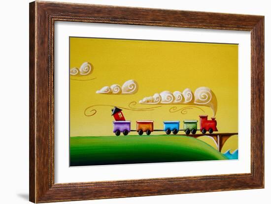 A Friendly Choo-Choo-Cindy Thornton-Framed Art Print