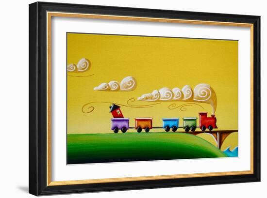 A Friendly Choo-Choo-Cindy Thornton-Framed Art Print