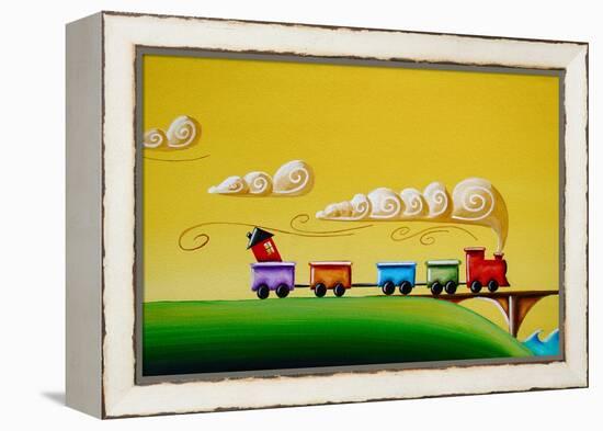 A Friendly Choo-Choo-Cindy Thornton-Framed Stretched Canvas