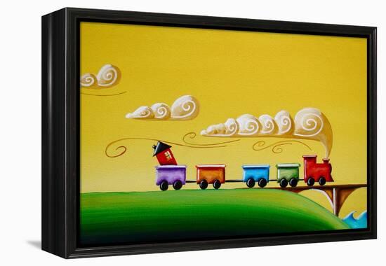 A Friendly Choo-Choo-Cindy Thornton-Framed Stretched Canvas