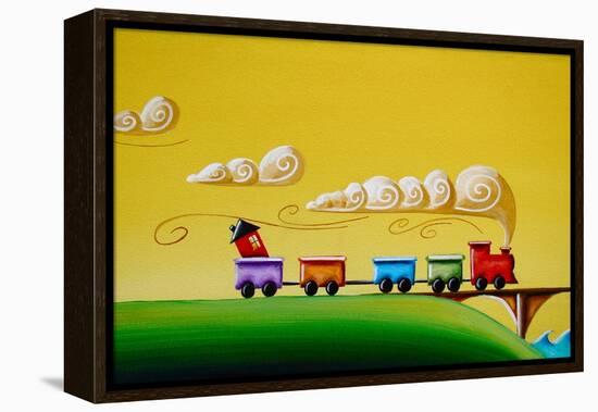 A Friendly Choo-Choo-Cindy Thornton-Framed Stretched Canvas