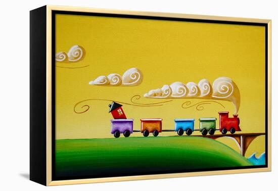 A Friendly Choo-Choo-Cindy Thornton-Framed Stretched Canvas