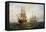 A Frigate Outward Bound Off Shoeburyness-Claude T. Stanfield Moore-Framed Premier Image Canvas