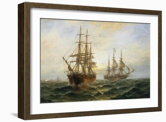 A Frigate Outward Bound Off Shoeburyness-Claude T. Stanfield Moore-Framed Giclee Print