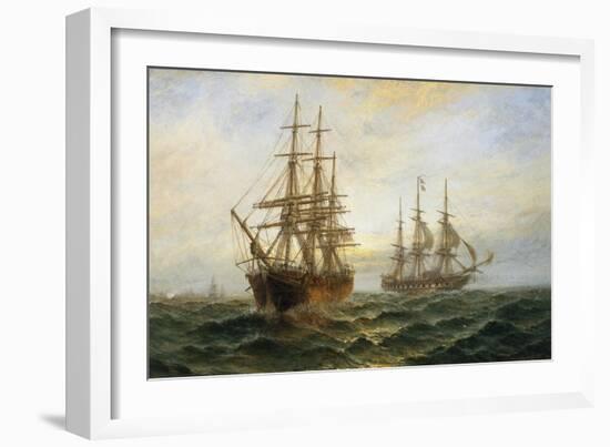 A Frigate Outward Bound Off Shoeburyness-Claude T. Stanfield Moore-Framed Giclee Print