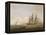 A Frigate Running under Full Sail, with a Cutter and a Lugger Off the West Country-Thomas Luny-Framed Premier Image Canvas