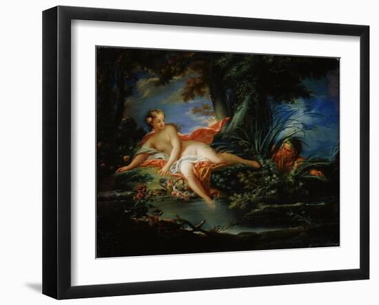 A Frightened Bather, 1736-François Boucher-Framed Giclee Print