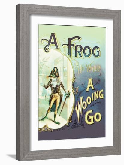 A Frog: A Wooing Go-null-Framed Art Print