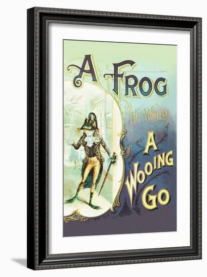 A Frog: A Wooing Go-null-Framed Art Print