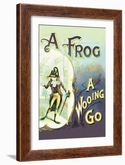 A Frog: A Wooing Go-null-Framed Art Print