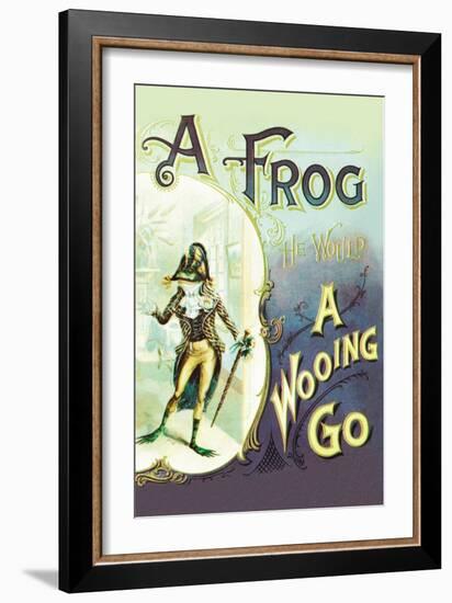 A Frog: A Wooing Go-null-Framed Art Print