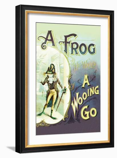 A Frog: A Wooing Go-null-Framed Art Print