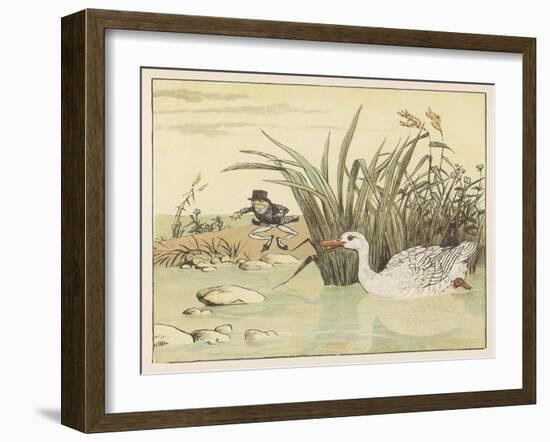 "A Frog He Would A-Wooing Go" 1 of 4-Randolph Caldecott-Framed Art Print