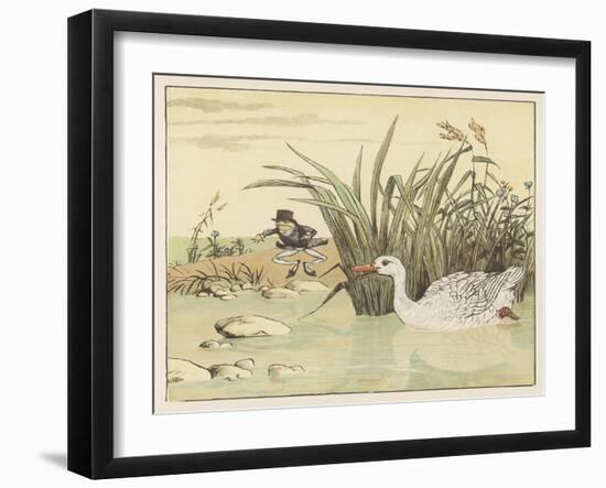 "A Frog He Would A-Wooing Go" 1 of 4-Randolph Caldecott-Framed Art Print