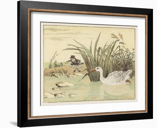 "A Frog He Would A-Wooing Go" 1 of 4-Randolph Caldecott-Framed Art Print