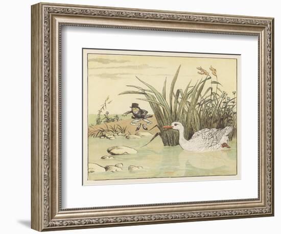 "A Frog He Would A-Wooing Go" 1 of 4-Randolph Caldecott-Framed Art Print