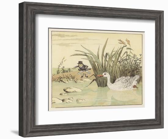 "A Frog He Would A-Wooing Go" 1 of 4-Randolph Caldecott-Framed Art Print