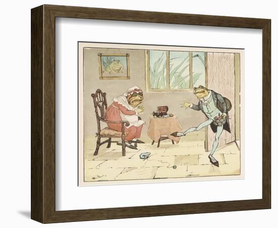 "A Frog He Would A-Wooing Go" 2 of 4-Randolph Caldecott-Framed Art Print