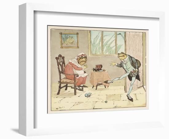 "A Frog He Would A-Wooing Go" 2 of 4-Randolph Caldecott-Framed Art Print