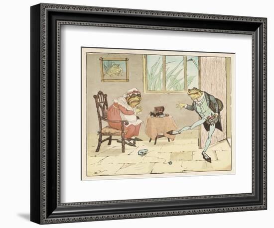 "A Frog He Would A-Wooing Go" 2 of 4-Randolph Caldecott-Framed Art Print