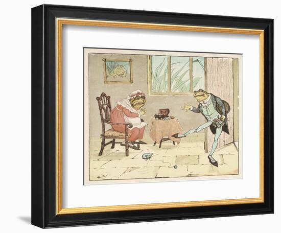 "A Frog He Would A-Wooing Go" 2 of 4-Randolph Caldecott-Framed Art Print