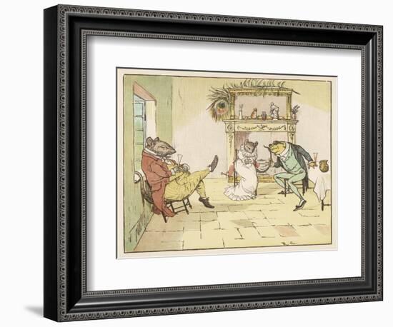 "A Frog He Would A-Wooing Go" 3 of 4-Randolph Caldecott-Framed Art Print