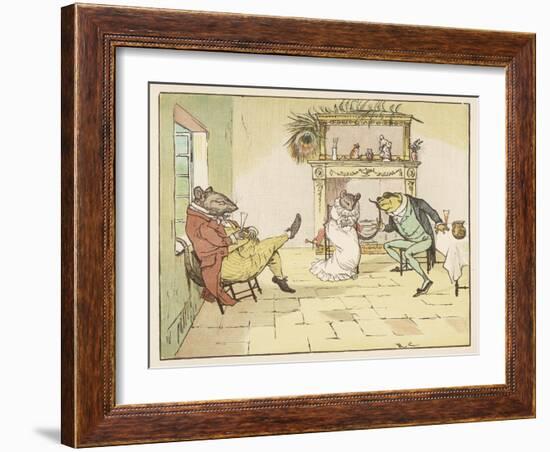 "A Frog He Would A-Wooing Go" 3 of 4-Randolph Caldecott-Framed Art Print